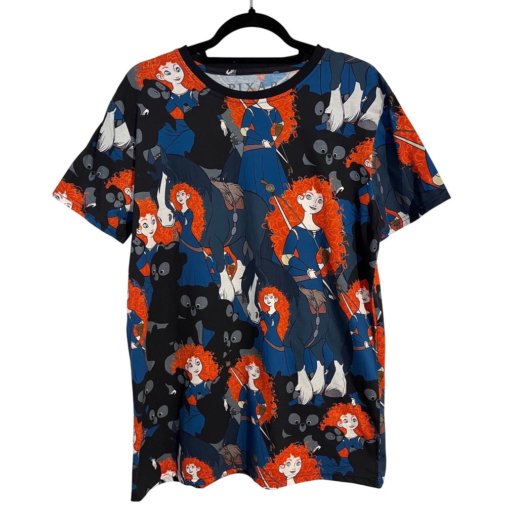 Disney Brave Cakeworthy Merida Pixar All Over Print Graphic‎ T Shirt  Size L